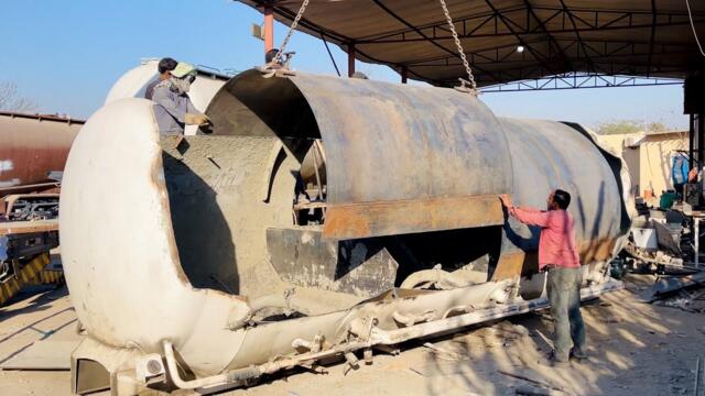 Cement Boozer side wall Repairing || Massive Accident Subtitles ✅️