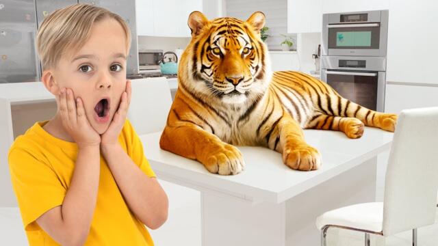 Wild Animal Adventure at Home | Kids Learn Animal Names