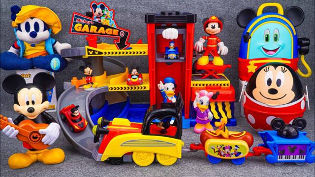Satisfying with Unboxing Disney Mickey Mouse Vehicle Race Garage Playset | Review Toys ASMR