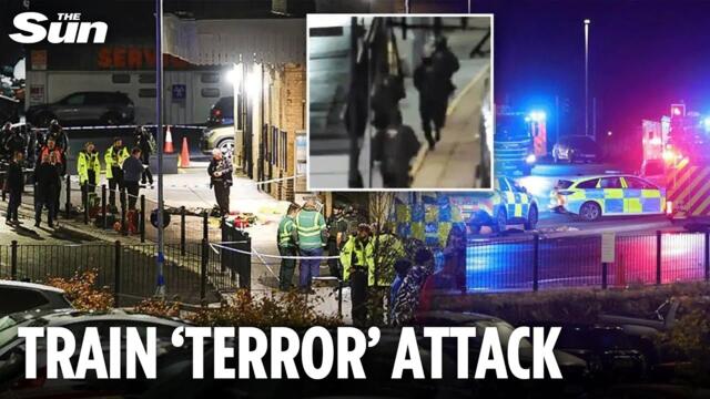 Mass STABBING on Huntingdon train leaves 9 fighting for life as cops arrest 2