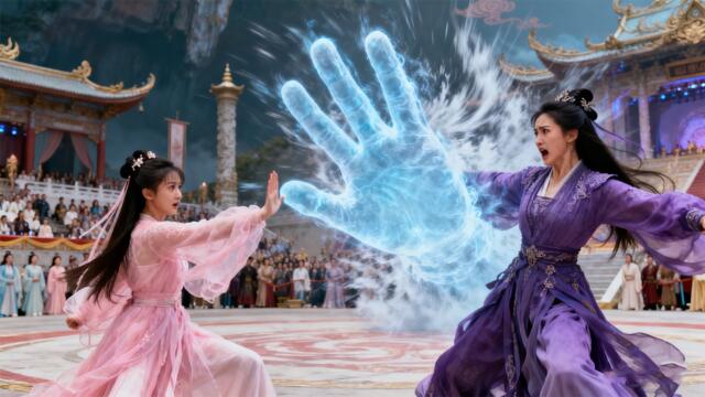 眾人以為少女比武必輸，哪料她竟是魔界女王，一出手擊飛心機女！🔥 #kungfu ⚔️#功夫#武俠#武俠逆襲#玄幻#打臉#逆襲