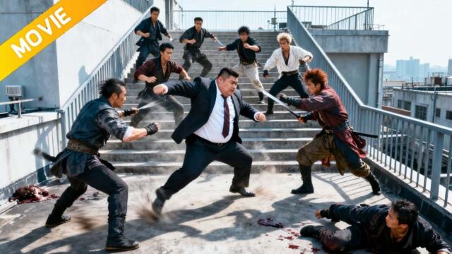 十大高手圍殺胖子，怎料胖子竟是個絕頂高手，全程靈活走位，反殺團滅！ #功夫 #kungfu #包貝爾 #film #文章 #宋佳 #郭京飛 #movie