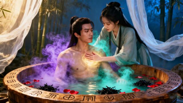 霸道魔王泡藥浴，修仙少女獻身為他解毒🔥 #kungfu ⚔️#功夫#武俠#武俠逆襲#玄幻#打臉#逆襲