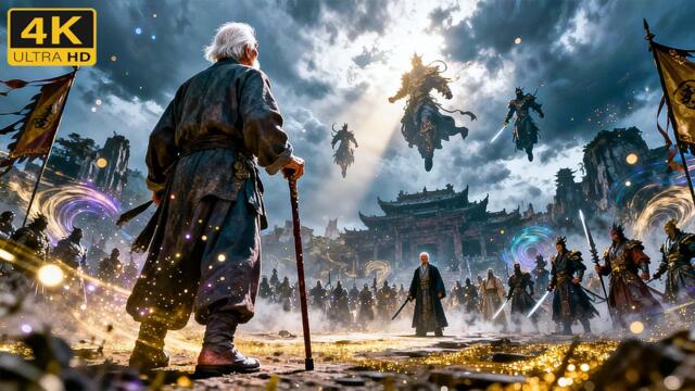 【爆燃武俠電影】十大仙宗抓他孫女，瘸腿姥爺撕掉偽裝！一根筷子蕩平山門！#movie #武侠 #动作 #反差感