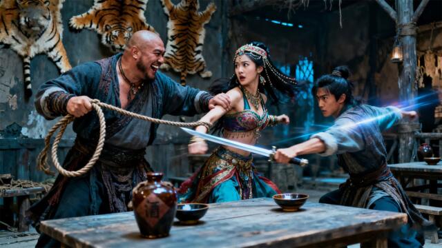 惡霸當眾羞辱美女，功夫小子怒闖敵巢，反殺所有敵人！#kungfu ⚔️#功夫