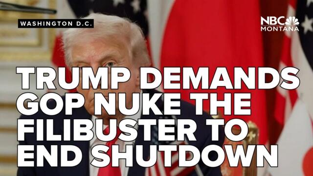 Trump demands GOP nuke the filibuster to end 31 day shutdown, slams 'crazy' Democrats