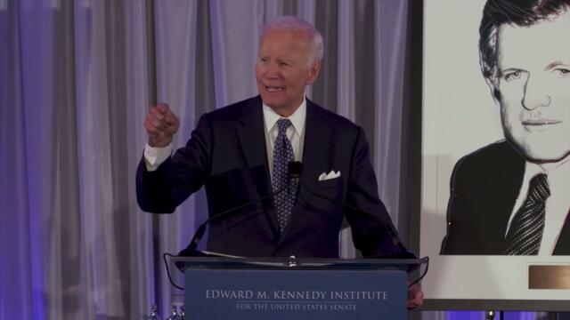Former President Biden Receives Lifetime Achievement Award at Kennedy Institute