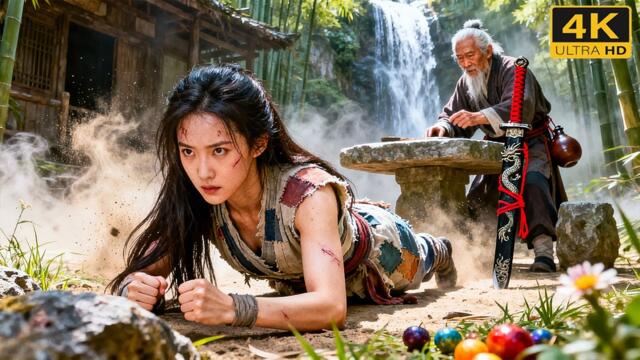 【爆燃武俠電影】山野少女幸得隱士老者傳授絕世武功，一人橫掃十大宗師！#movie #武侠 #chinesedrama