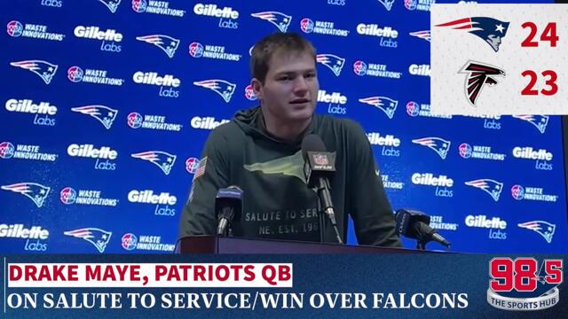 Drake Maye on Salute to Service & win over Falcons