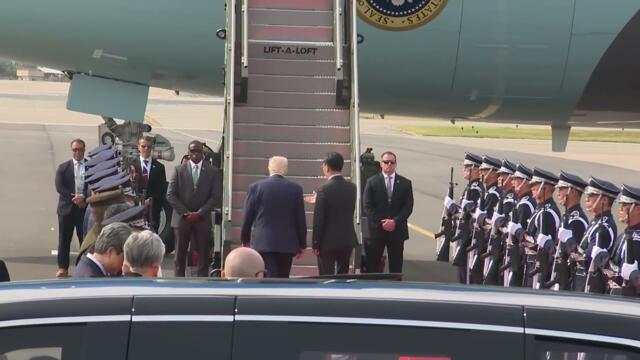 President Trump Departs Busan, South Korea