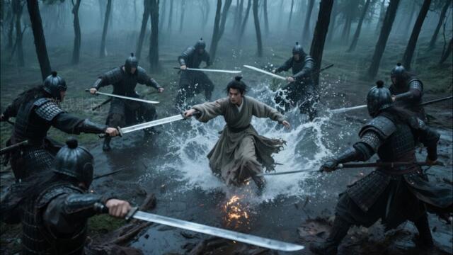 Kung Fu movie! Young man is trapped, but Kung Fu master steps in and crushes everyone in an instant!