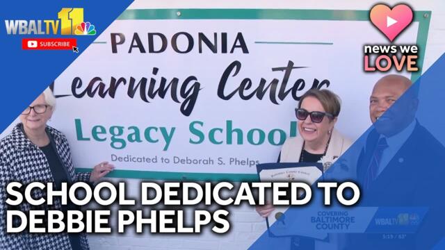 Padonia school dedicated in honor of Debbie Phelps