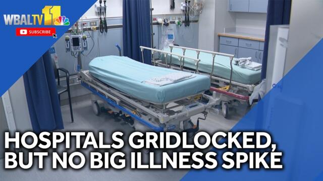 Some hospitals in gridlock despite no major illness spike