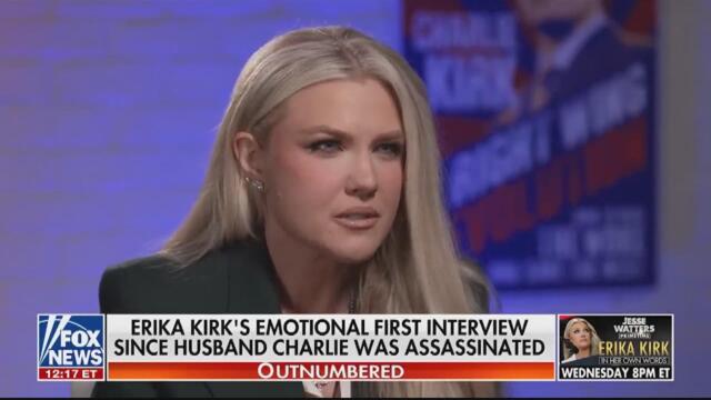 Erika Kirk Sits Down For 1st TV Interview Since Husband's Murder