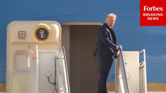BREAKING NEWS: President Trump Departs JBA On Air Force One En Route To Palm Beach, Florida