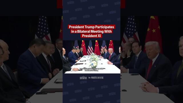 President Donald J. Trump meets with Chinese President Xi Jinping in South Korea.