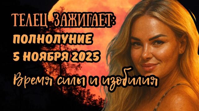 🌕Полнолуние в Тельце — пробуждение изобилия и силы! 5 ноября 2025! Прогноз по знакам зодиака🌙