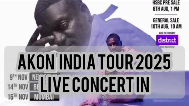 Akon – A Multi-City Tour in India Nov 2025