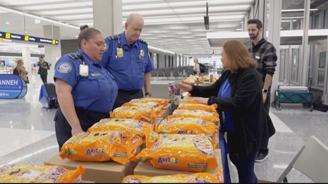 TSA Agents Get Support From Food Banks Amid Government Shutdown
