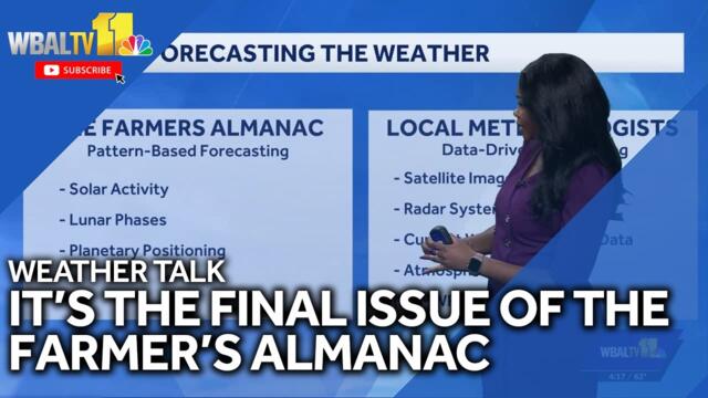 Weather Talk: Final issue of Farmer's Almanac