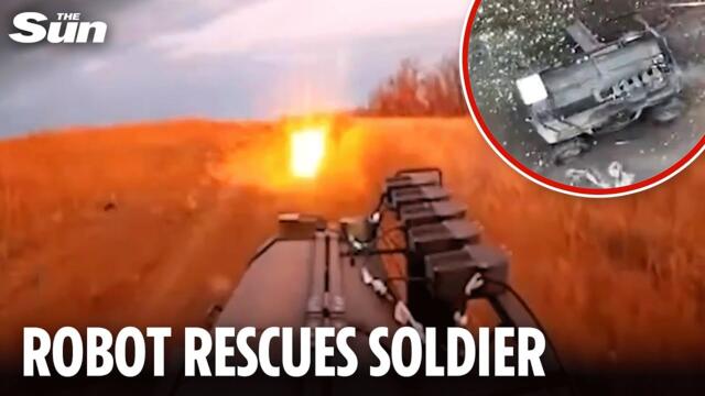 Ukrainian soldier rescued by ROBOT after 33 days trapped behind Russian lines