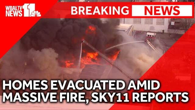 Homes evacuated as massive fire burns in Remington