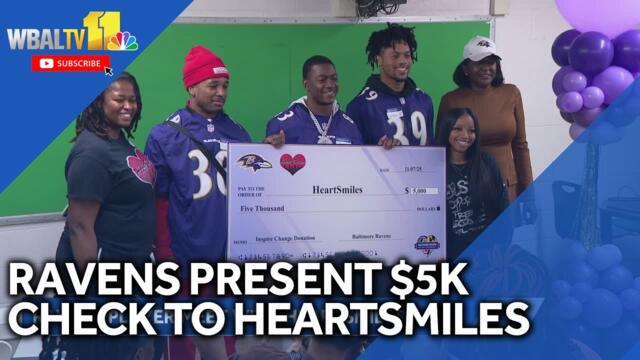Ravens present check to nonprofit focusing on mentorship of youth