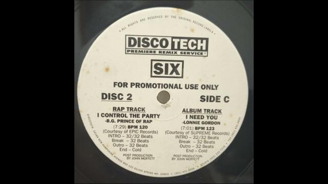 B.G The Prince Of Rap – I Control The Party [DiscoTech Six]