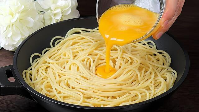 Spaghetti mit Eiern schmecken besser als Pizza! Leckeres Pasta-Rezept für die ganze Familie!