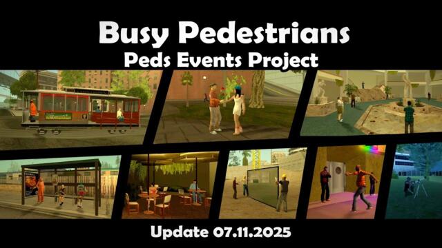 GTA San Andreas Busy Pedestrians (Peds Events Project) Update mod