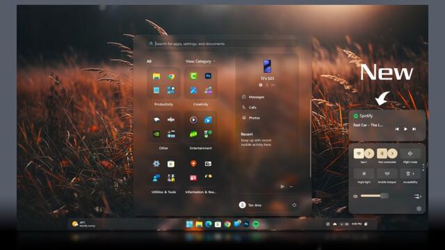 How I Redesigned My New Windows 11 25H2 Start Menu, Notification Center & More