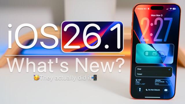 iOS 26.1 is Out! - What's New?