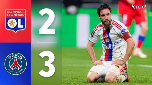 Résumé OL - PSG : Défaite cruelle dans les dernières minutes (2-3)