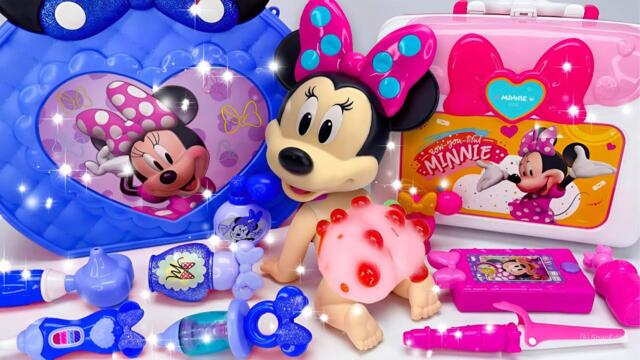Minnie Mouse 2025🎀 Set Unboxing del maquillaje rosa de Minnie, colección de juguetes Disney