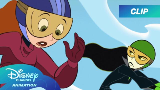 Kim's EPIC Snow Battle with Shego! 🛷💥 | Kim Possible | @disneychannelanimation