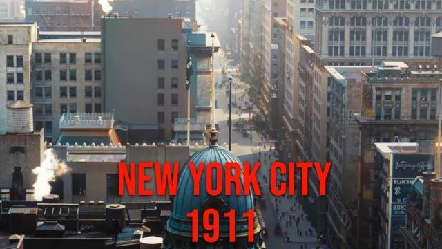 Travel back to New York City in 1911 - Restored Footage