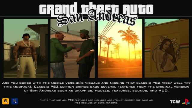 GTA San Andreas Android - PS2 edition modpack v2.0 (discontinued)