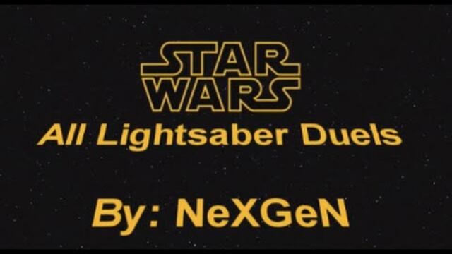 Star Wars - All Lightsaber Duels in chronological order 1080p by NexGen