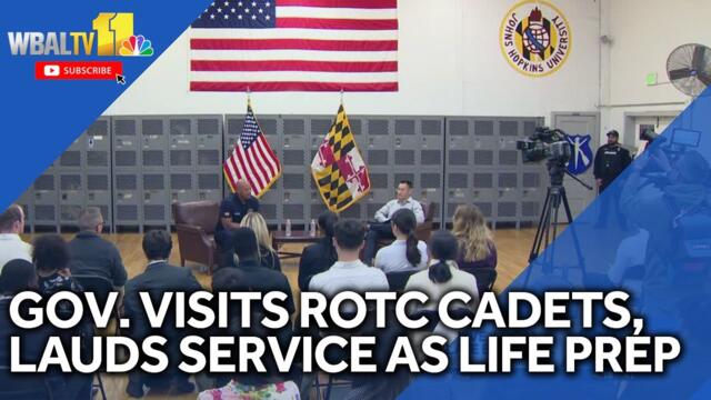 Hopkins ROTC cadets get special visitor for Veterans Day