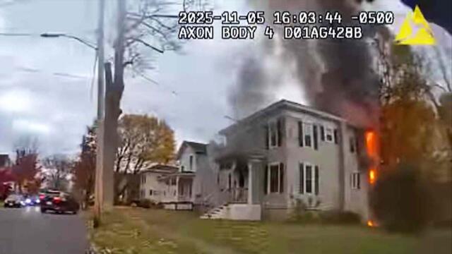 Bodycam Shows Police Officer Rescuing Victim From House Fire