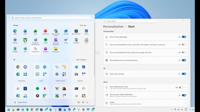Windows 11 24H2 25H2 New start menu will start rolling out November Patch Tuesday