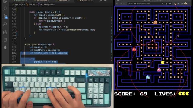 ASMR Programming - Coding Pacman - No Talking