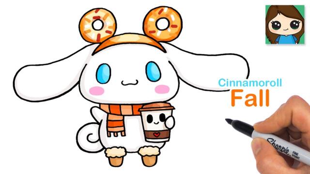 How to Draw Autumn Cinnamoroll Holding Hot Cocoa