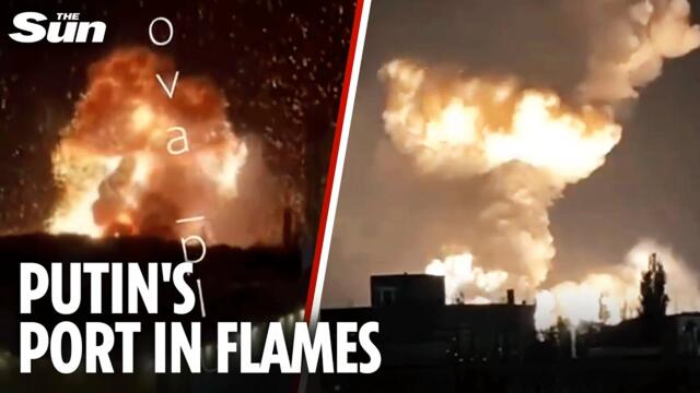 Ukraine WIPES OUT Black Sea oil depot and port in huge blow to Putin