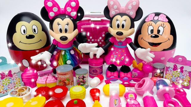 Minnie Mouse 2025🎀 Set Unboxing de huevos sorpresa y juguetes rosa de Minnie, colección Disney