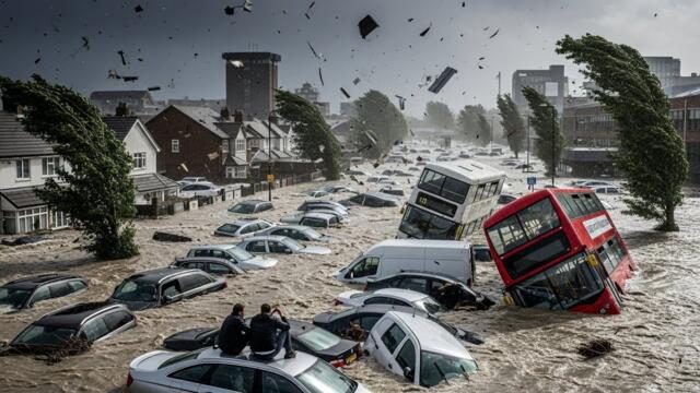 Chaos in England Today! Flooding Storm Claudia Swept Away Homes, Cars in Wales
