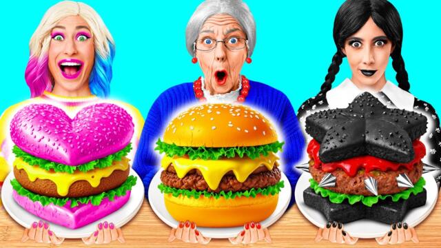 Уэнсдей срещу баба Готварско Предизвикателство | Страхотни Кулинарни Рецепти Fun Teen