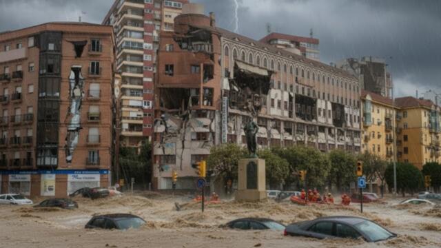 Powerful Storm Claudia Paralyzes Spain, Causes Major Flooding in Huelva and Córdoba, Cars Swept Away