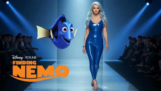 Finding Nemo Characters as REAL LIFE Humans on Luxury Runway! (13 Mind-Blowing AI Transformations)