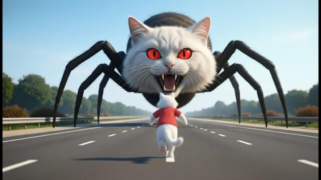 Kitten and the Spider’s Mystic Curse #ai  #aicat